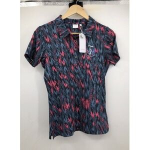 Ping Gray & Pink Pattern Sensorcool. 2024 Junior Solheim Cup Golf Polo Women's 4